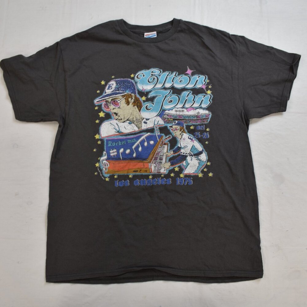 Junk Food Tees Mens Elton John Los Angeles Shirt New Medium